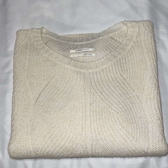 LN ANTHROPOLOGIE UNIQUE CABLE KNIT SWEATER (L) - Picture 12 of 13